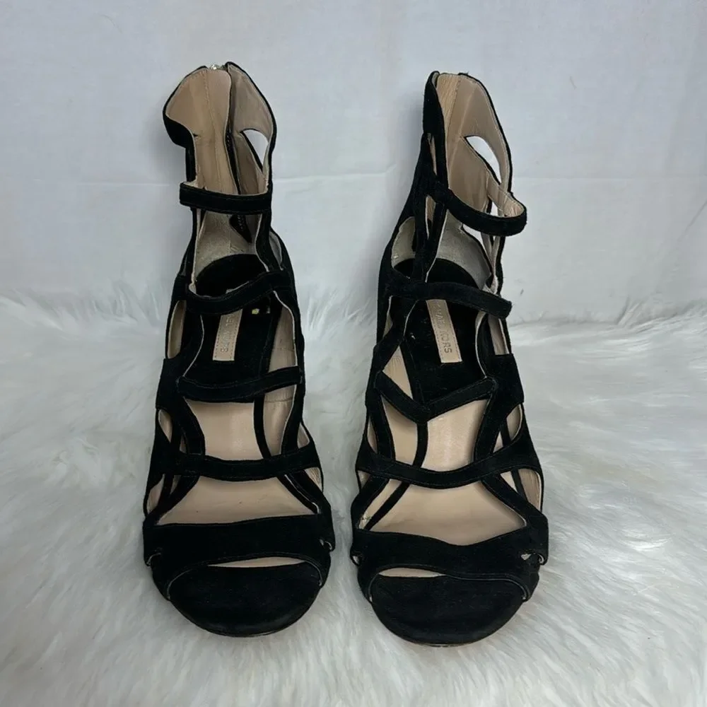Michael Kors Casey Suede Back‎ Zip Cage Heels Sz 40/US 10